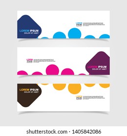 Vector abstract web banner design template. Collection of web banner template. Abstract geometric web design banner template isolated on grey background. Header - landing page Web Design Elements