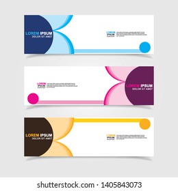 Vector abstract web banner design template. Collection of web banner template. Abstract geometric web design banner template isolated on grey background. Header - landing page Web Design Elements
