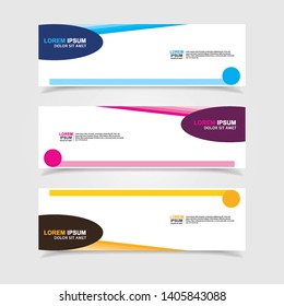 Vector abstract web banner design template. Collection of web banner template. Abstract geometric web design banner template isolated on grey background. Header - landing page Web Design Elements