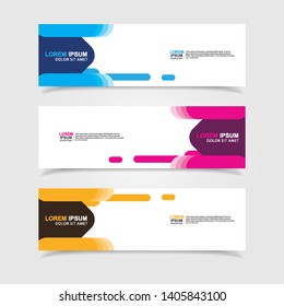 Vector abstract web banner design template. Collection of web banner template. Abstract geometric web design banner template isolated on grey background. Header - landing page Web Design Elements