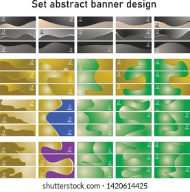 Vector abstract web banner design template, Collection of web banner template