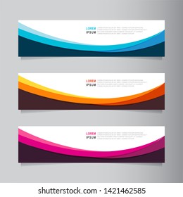 Vector abstract web banner design template. Collection of web banner template. Abstract geometric web design banner template isolated on grey background. Header - landing page Web Design Elements