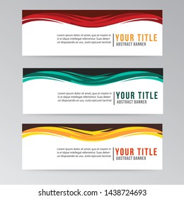 Vector abstract web banner design template. Collection of web banner template. Abstract geometric web design banner template isolated on white background