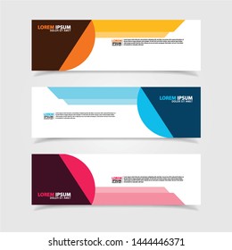 Vector abstract web banner design template. Collection of web banner template. Abstract geometric web design banner template isolated on grey background. Header - landing page Web Design Elements