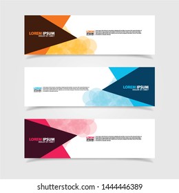 Vector abstract web banner design template. Collection of web banner template. Abstract geometric web design banner template isolated on grey background. Header - landing page Web Design Elements