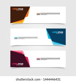 Vector abstract web banner design template. Collection of web banner template. Abstract geometric web design banner template isolated on grey background. Header - landing page Web Design Elements