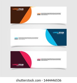 Vector abstract web banner design template. Collection of web banner template. Abstract geometric web design banner template isolated on grey background. Header - landing page Web Design Elements