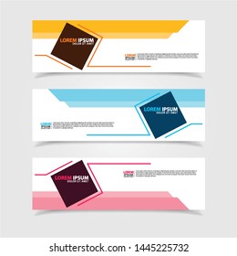 Vector abstract web banner design template. Collection of web banner template. Abstract geometric web design banner template isolated on grey background. Header - landing page Web Design Elements