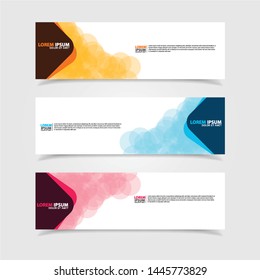 Vector abstract web banner design template. Collection of web banner template. Abstract geometric web design banner template isolated on grey background. Header - landing page Web Design Elements