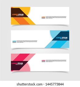 Vector abstract web banner design template. Collection of web banner template. Abstract geometric web design banner template isolated on grey background. Header - landing page Web Design Elements