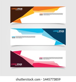 Vector Abstract Geometric Banner Template Stock Vector (royalty Free 