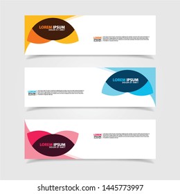 Vector abstract web banner design template. Collection of web banner template. Abstract geometric web design banner template isolated on grey background. Header - landing page Web Design Elements