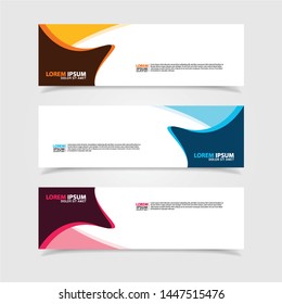 Vector abstract web banner design template. Collection of web banner template. Abstract geometric web design banner template isolated on grey background. Header - landing page Web Design Elements