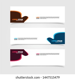 Vector abstract web banner design template. Collection of web banner template. Abstract geometric web design banner template isolated on grey background. Header - landing page Web Design Elements