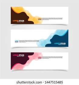 Vector abstract web banner design template. Collection of web banner template. Abstract geometric web design banner template isolated on grey background. Header - landing page Web Design Elements