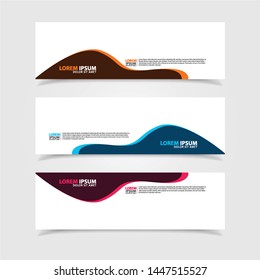 Vector abstract web banner design template. Collection of web banner template. Abstract geometric web design banner template isolated on grey background. Header - landing page Web Design Elements