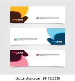 Vector abstract web banner design template. Collection of web banner template. Abstract geometric web design banner template isolated on grey background. Header - landing page Web Design Elements