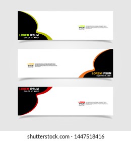 Vector abstract web banner design template. Collection of web banner template. Abstract geometric web design banner template isolated on grey background. Header - landing page Web Design Elements