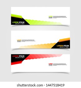Vector abstract web banner design template. Collection of web banner template. Abstract geometric web design banner template isolated on grey background. Header - landing page Web Design Elements