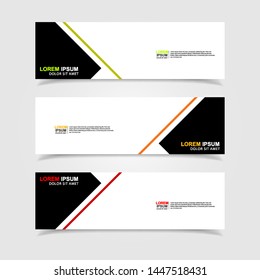 Vector abstract web banner design template. Collection of web banner template. Abstract geometric web design banner template isolated on grey background. Header - landing page Web Design Elements