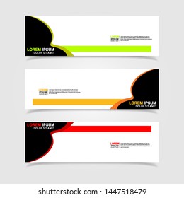 Vector abstract web banner design template. Collection of web banner template. Abstract geometric web design banner template isolated on grey background. Header - landing page Web Design Elements