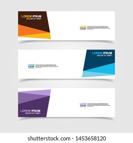 Vector abstract web banner design template. Collection of web banner template. Abstract geometric web design banner template isolated on grey background. Header - landing page Web Design Elements
