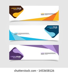 Vector abstract web banner design template. Collection of web banner template. Abstract geometric web design banner template isolated on grey background. Header - landing page Web Design Elements
