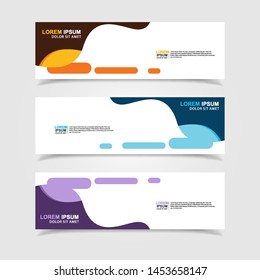 Vector abstract web banner design template. Collection of web banner template. Abstract geometric web design banner template isolated on grey background. Header - landing page Web Design Elements
