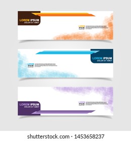 Vector abstract web banner design template. Collection of web banner template. Abstract geometric web design banner template isolated on grey background. Header - landing page Web Design Elements
