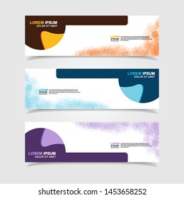 Vector abstract web banner design template. Collection of web banner template. Abstract geometric web design banner template isolated on grey background. Header - landing page Web Design Elements
