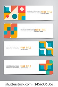 Vector abstract web banner design template. Collection of web banner template. Abstract waves web design banner template.

