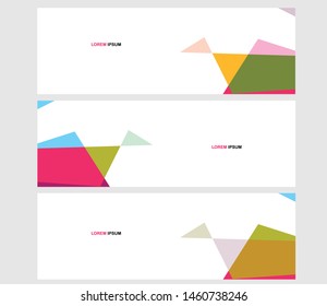 Vector abstract web banner design template. 