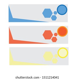Vector abstract web banner design template. Collection of web banner template.