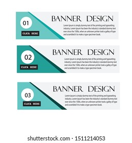 Vector abstract web banner design template. Collection of web banner template.