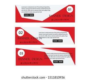 Vector abstract web banner design template Collection of web banner template