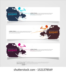 Vector abstract web banner design template. Collection of web banner template. Abstract web design banner. Can used for header, footer, layout, letterhed, landing page, social media promotion.