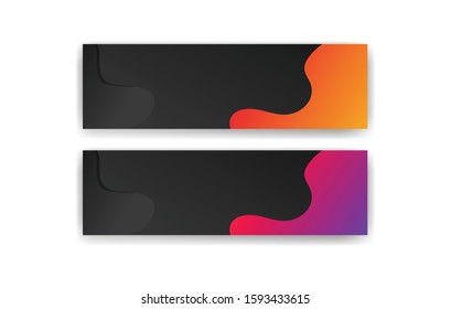 Vector abstract web banner design template