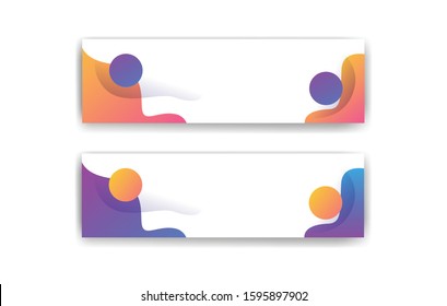 Vector abstract web banner design template