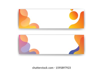 Vector abstract web banner design template