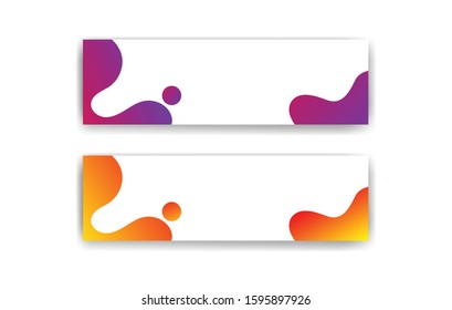 Vector abstract web banner design template