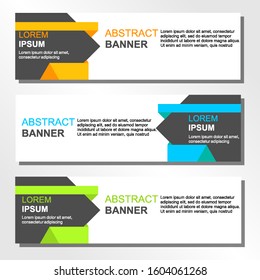 Vector abstract web banner design template. Collection of web banner template. Abstract geometric web design banner template . Header - landing page Web Design Elements