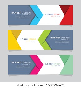 Vector abstract web banner design template. Collection of web banner template. Abstract geometric web design banner template.