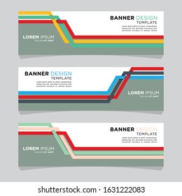 Vector abstract web banner design template. Collection of web banner template. Abstract geometric web design banner template.
