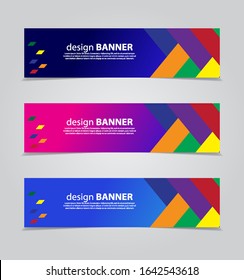 Vector abstract web banner design template.Abstract geometric web design banner template isolated on grey background. Header - landing page Web Design Elements