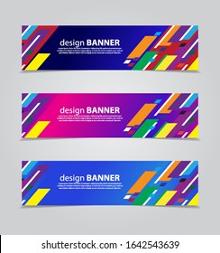 Vector abstract web banner design template.Abstract geometric web design banner template isolated on grey background. Header - landing page Web Design Elements