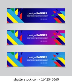 Vector abstract web banner design template.Abstract geometric web design banner template isolated on grey background. Header - landing page Web Design Elements