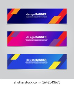 Vector abstract web banner design template.Abstract geometric web design banner template isolated on grey background. Header - landing page Web Design Elements