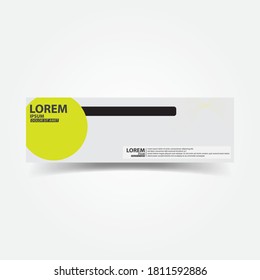 Plantilla de diseño de banner web abstracto de vectores. Colección de plantillas de banner web. Resumen de la plantilla de banner de diseño web geométrico aislado en fondo gris. Encabezado - elementos de diseño web de la página de inicio