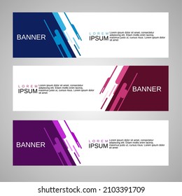 Vector abstract web banner design template. Collection of web banner templates. Abstract geometric web design banner template isolated on gray background. Header, Web Design Elements landing page.