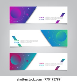 
Vector abstract web banner design template. Abstract geometric design banner web template on grey background. Header footer Web Design Elements. Collection of web banner template